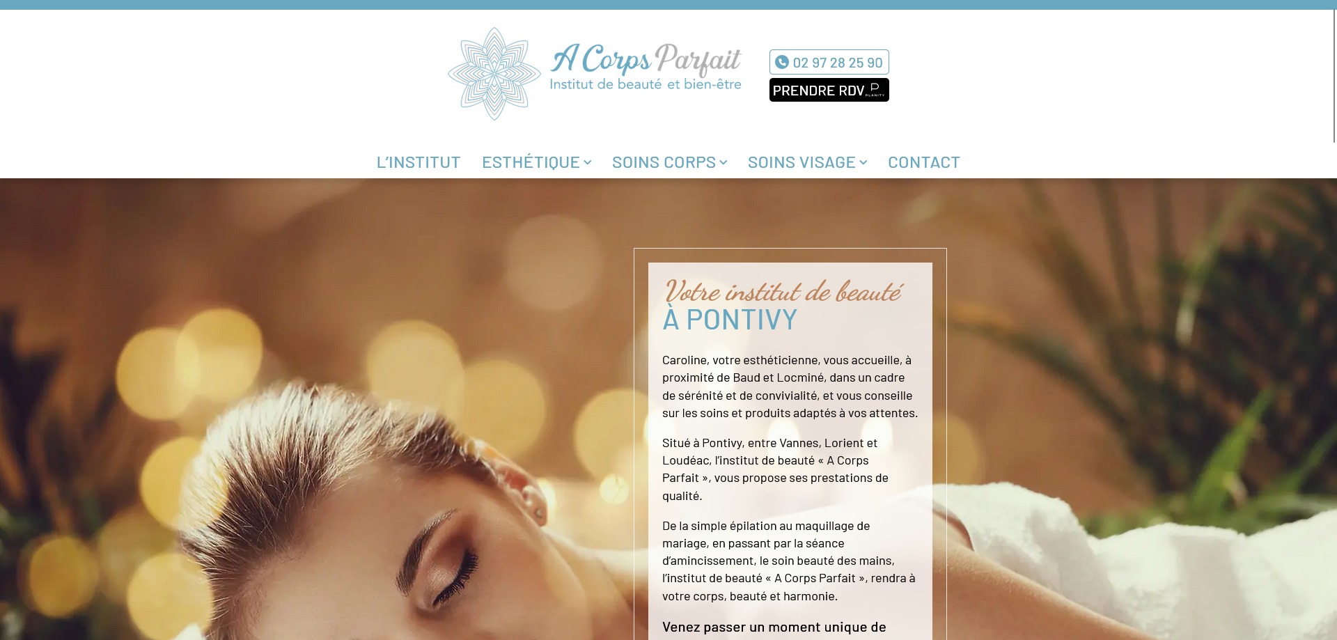 Refonte du site Internet d’un institut de beauté à Pontivy